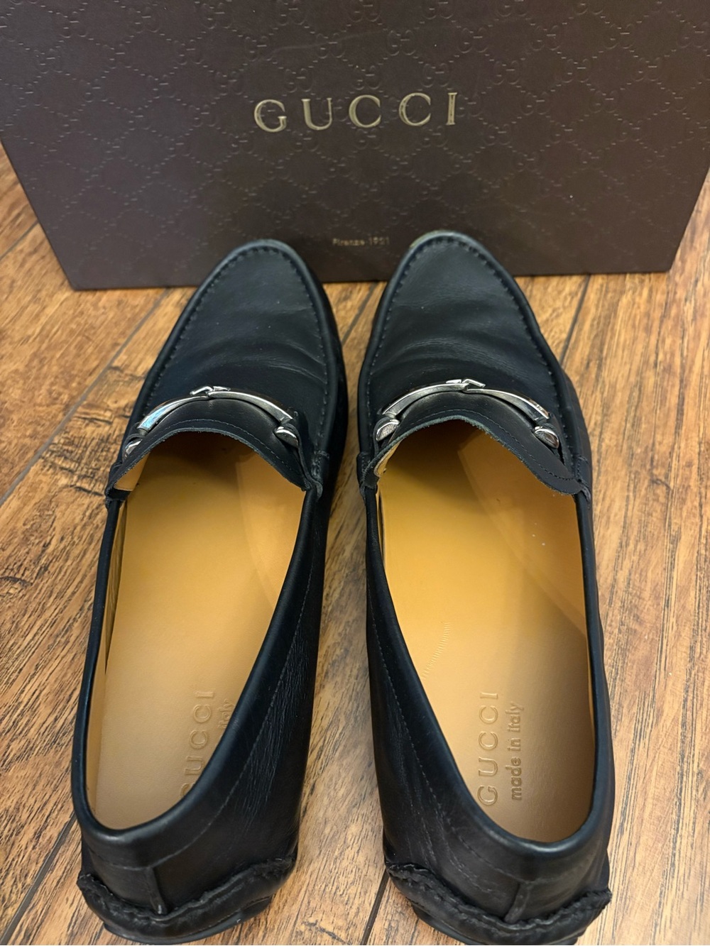 Gucci Black Leather Horsebit Slip-On Loafers - Picture 6 of 6
